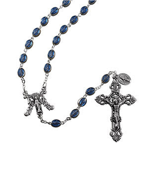 Miraculous Medals Rosary With Special Blue Prayer Beads