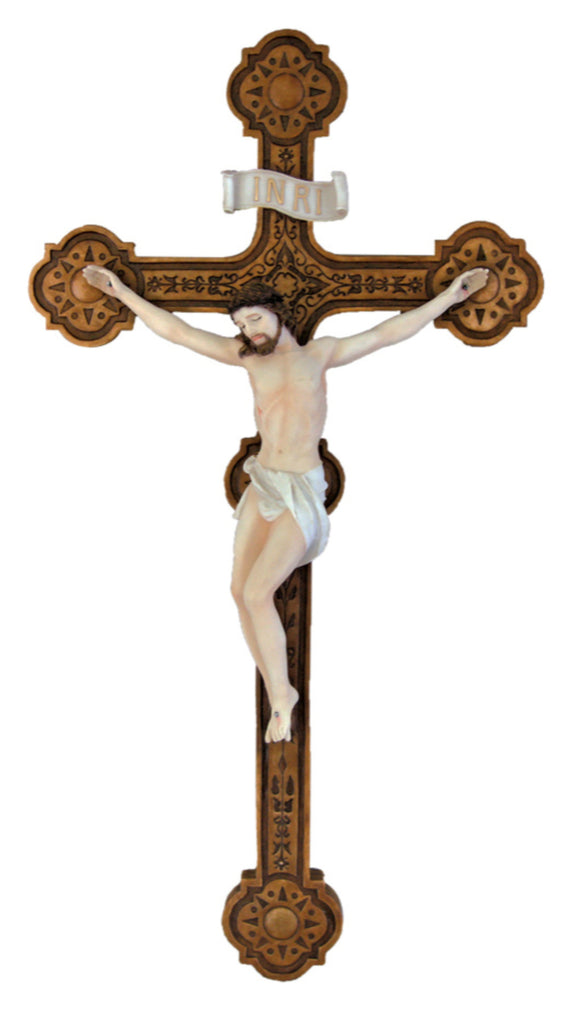 INRI Jesus Wall Crucifix In Full Color  Veronese Colleciton