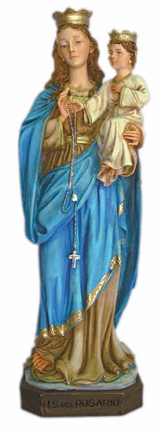 Madonna Of The Rosary Alabaster Statue