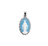 Sterling Silver Miraculous Medal Cameo Capodimonte porcelain