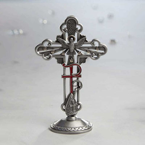 Holy Spirit Pewter Confirmation Standing Cross
