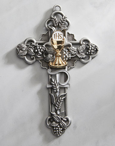 Communion Chalice IHS Sacramental Wall Cross