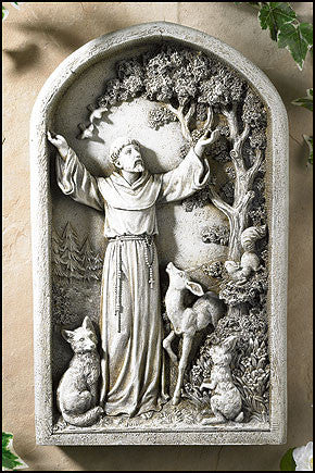 Saint Francis with Animals Garden Plaque