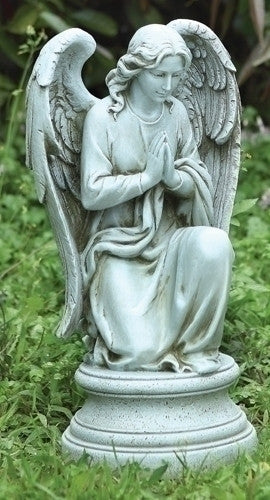Praying Guardian Angel Kneeling Statue For Garden Grave Or Chapel