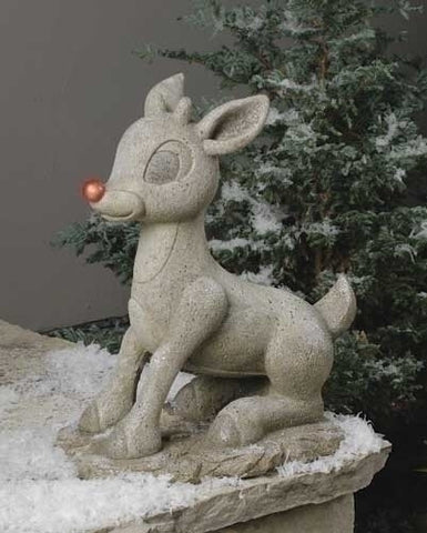 Rudolf  Solar Light Up Solar Christmas Statue