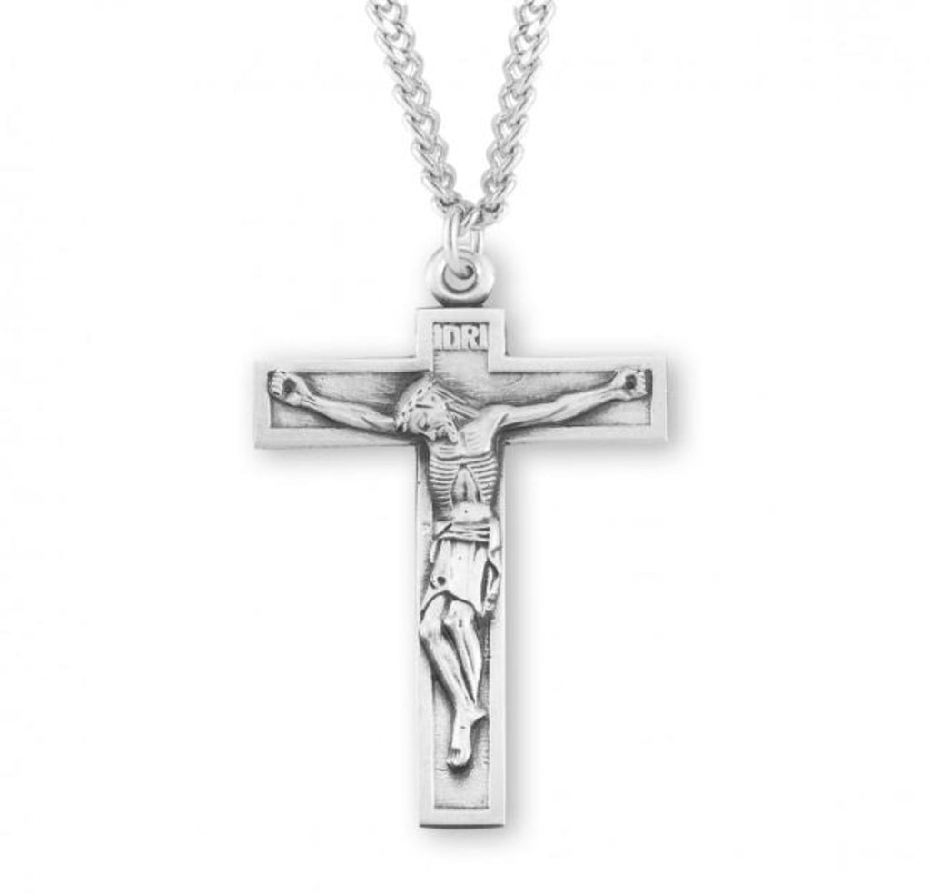 Sterling Silver Jesus Crucifix On Chain Made In Usa