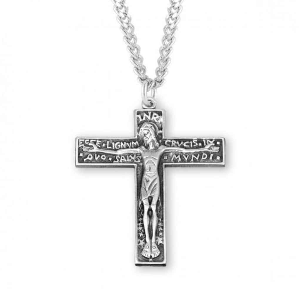 Sterling silver Jesus crucifix on chain