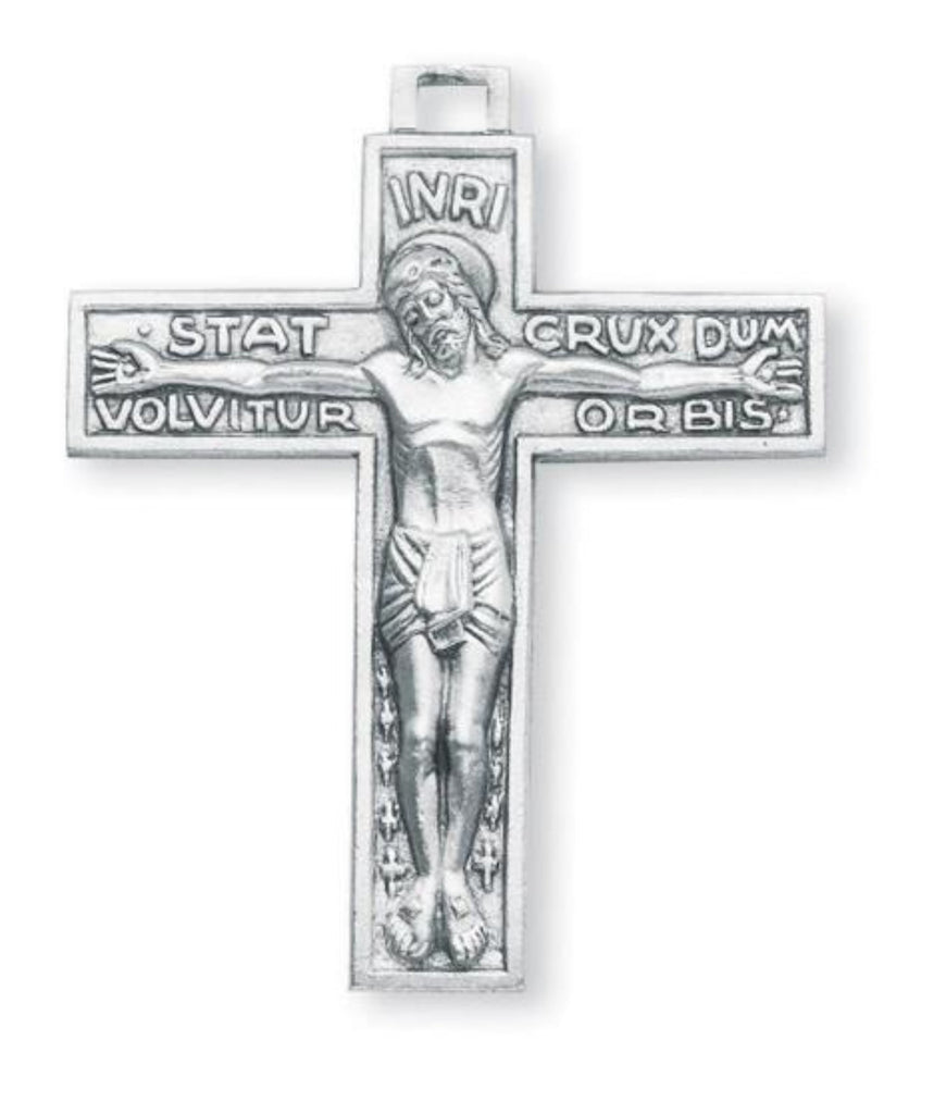 Sterling Silver Stat Crux Dum Volvitur Orbis Crucifix 