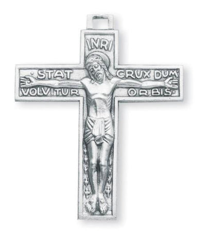 Sterling Silver Stat Crux Dum Volvitur Orbis Crucifix on Chain