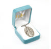 Sterling Silver Art Deco Style Profile Of Madonna Miraculous Medal On Chain