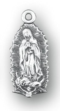 Sterling Silver Petite Our Lady of Guadalupe Pendant On Chain