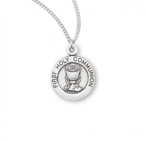 Sterling Silver First Communion Pendant On Chain
