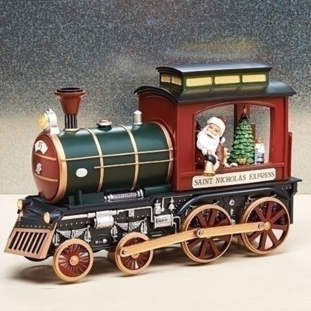 Musical Santa Express Train With Revolving Elf  Joseph Studio Christmas Collection