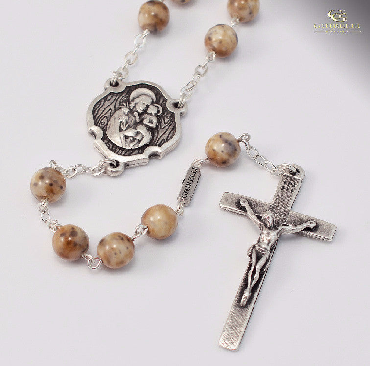 Saint Joseph Silver Plated Rosary By Ghirelli