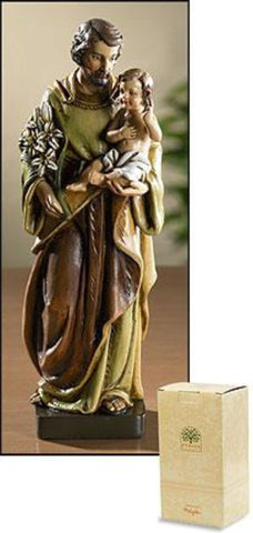Saint Joseph With Jesus Statue - Saint Of Fathers and Workers
