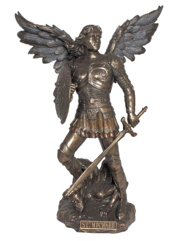 Archangel Saint Michael Figure With Sword And Shield