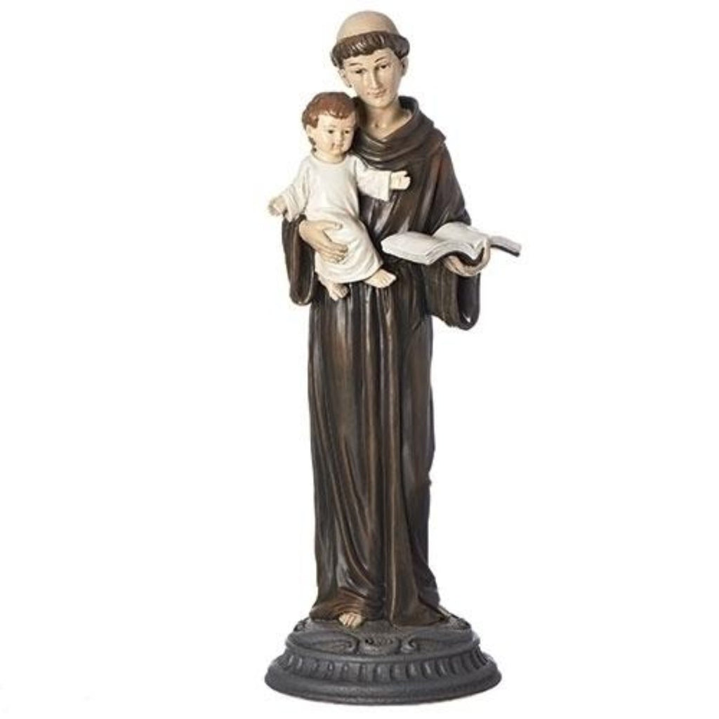 Vintage Style Distressed Saint Anthony With Child Figure