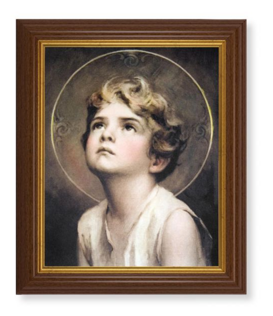 Jesus Child Print in walnut frame