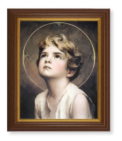 Jesus As A Child Print In Walnut Frame