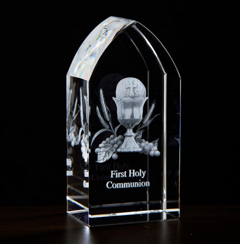 First Communion Etched Glass Keepsake