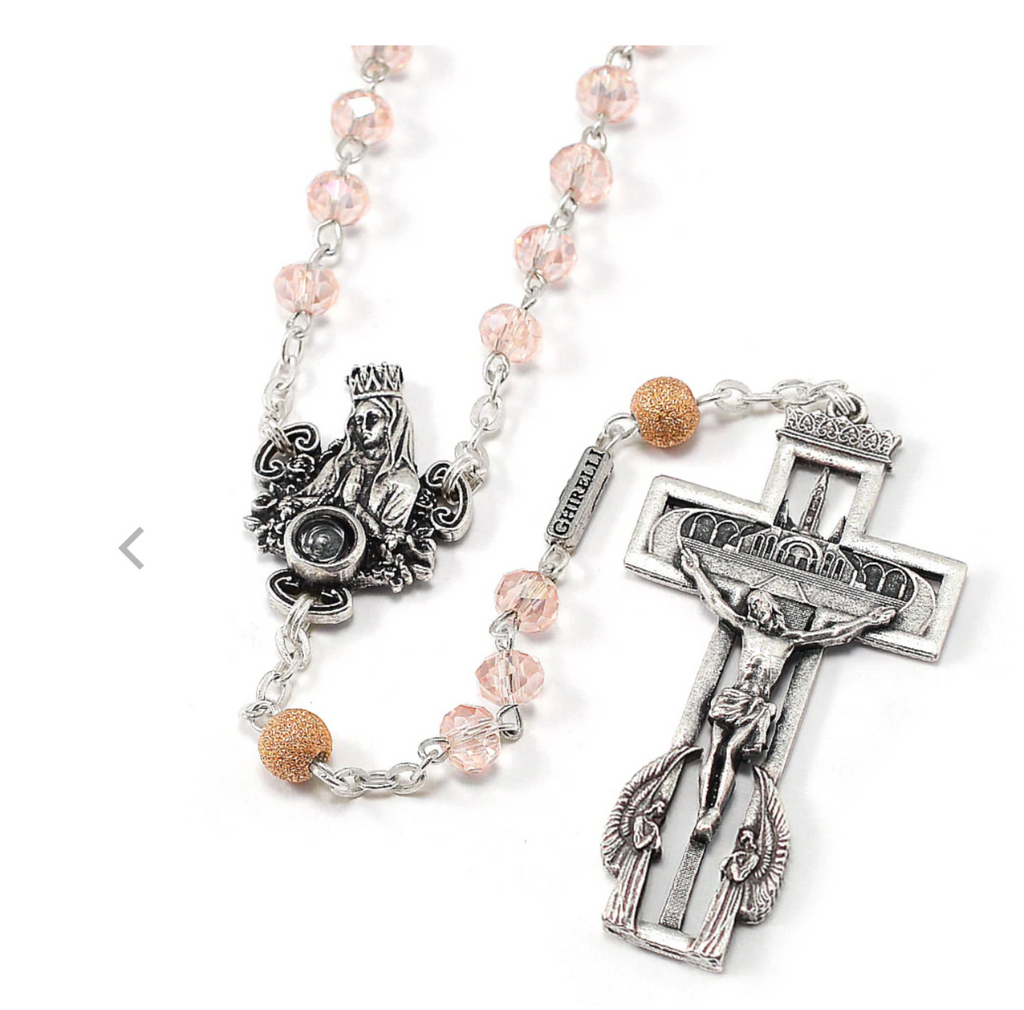 Our Lady of Lourdes 160th Anniversary Rosary with Lourdes Water By Ghirelli