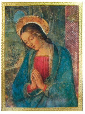 Praying Virgin Mary by Pintoricchio Florentine Plaque