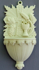 Communion Grapes and Wheat Holy Water Font - Alabaster
