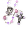 Madonna Roses & Lilac Murano Rosary By Ghirelli 