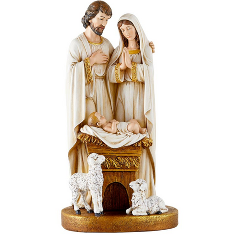 Away In The Manger Holy Family Statue