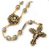 Mary's Motherly Love Collection Blue & Gold Rosary