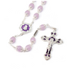 Mary's Motherly Love Collection Lilac & Silver Rosary By Ghirelli
