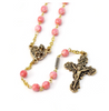  Saint Valentine Heart of Love Rosary Pink By Ghirelli