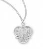 Holy Spirit Dove Sterling Silver Medal Pendant On Chain Confirmation Gift