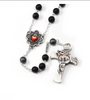 Rosaries for Men with Hematite, Black Agate & Silver By Ghirelli