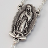 Our Lady Of Guadalupe Silver Plated Rosary   By Ghirelli