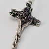 Divine Mercy Of Jesus Silver Plated Rosary With Bohemian Faceted Glass Beads By Ghirelli