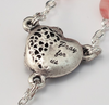 Saint Valentine Silver Plated Rosary With Heart Shaped Beads By Ghirelli