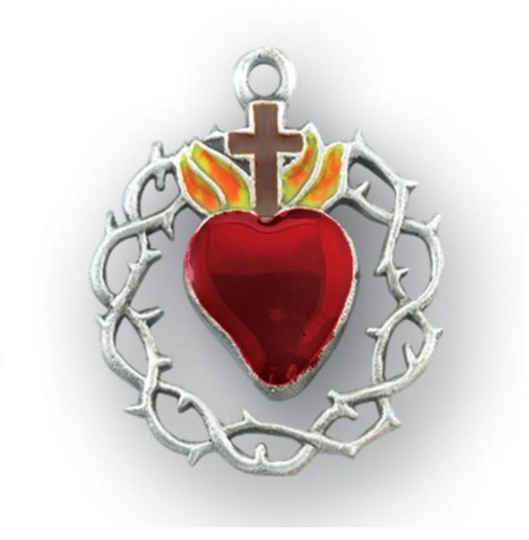 Silver Most Sacred Heart of Jesus — Unique Catholic Jewelry - TELOS Art