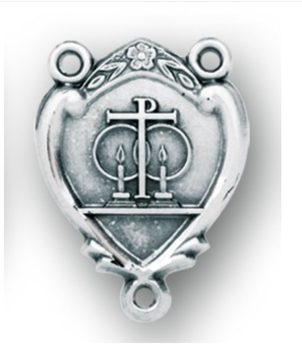Sterling Silver Wedding Rosary Centerpiece