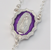 Our Lady Of Lourdes Bohemian Glass Silver Plated Rosary By Ghirelli