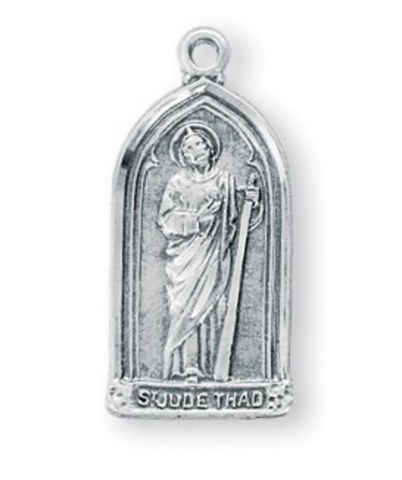 Saint Jude Sterling Silver Medal On Chain