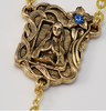 Our Lady of Lourdes Gold Plated Rosary Bohemian Faceted Beads By Ghirelli