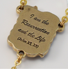 Our Lady of Lourdes Gold Plated Rosary Bohemian Faceted Beads By Ghirelli
