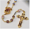 Our Lady of Lourdes Gold Plated Water Rosary By Ghirelli