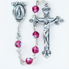 Fuschia Swarovski Crystal Rosary 