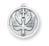 Holy Spirit Sterling silver medal on chain 