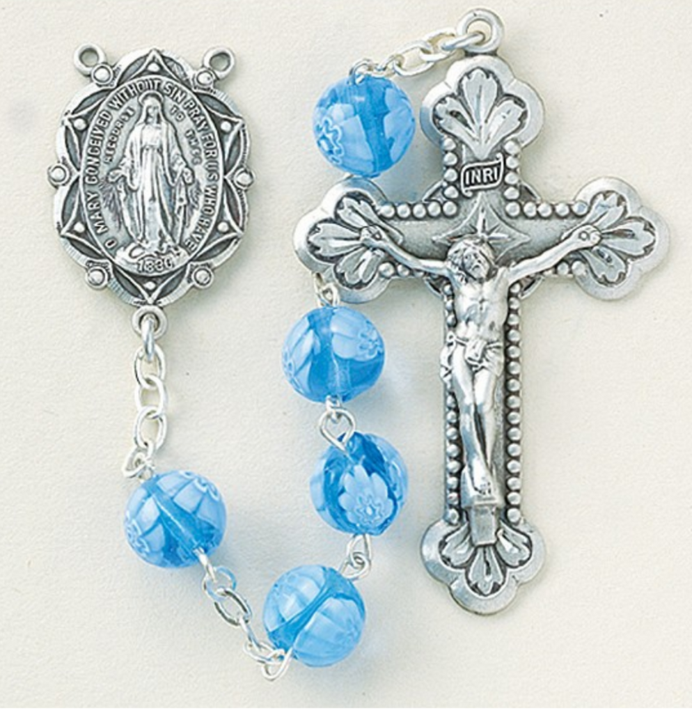 Blue-Green ite and Bronze Rosary