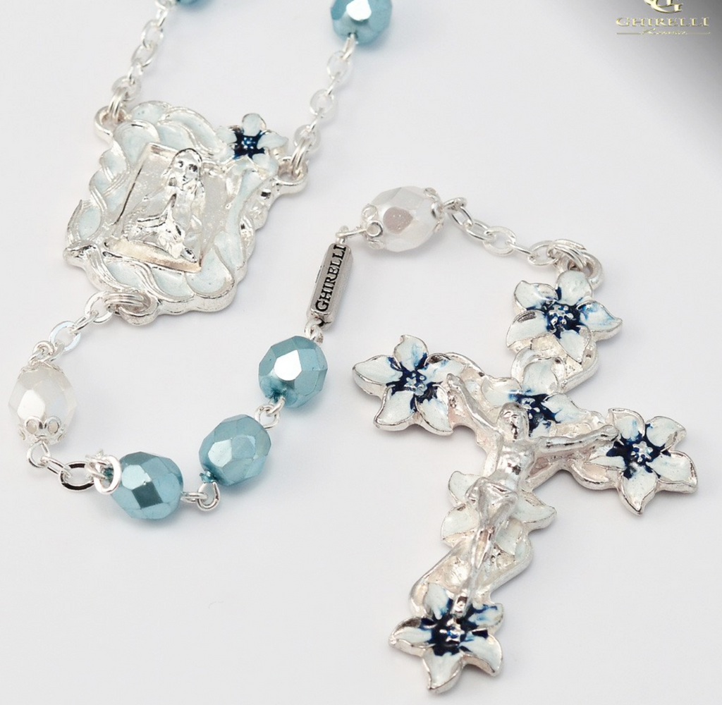 Sterling Silver Our Lady Of Lourdes Rosary