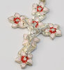 Our Lady Of Lourdes Pink Silver Plated Rosary By Ghirelli