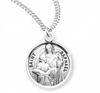 Sterling silver saint Archangel Raphael medal on chain